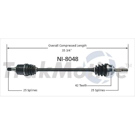 Surtrack Axle Cv Axle Shaft, Ni-8048 NI-8048